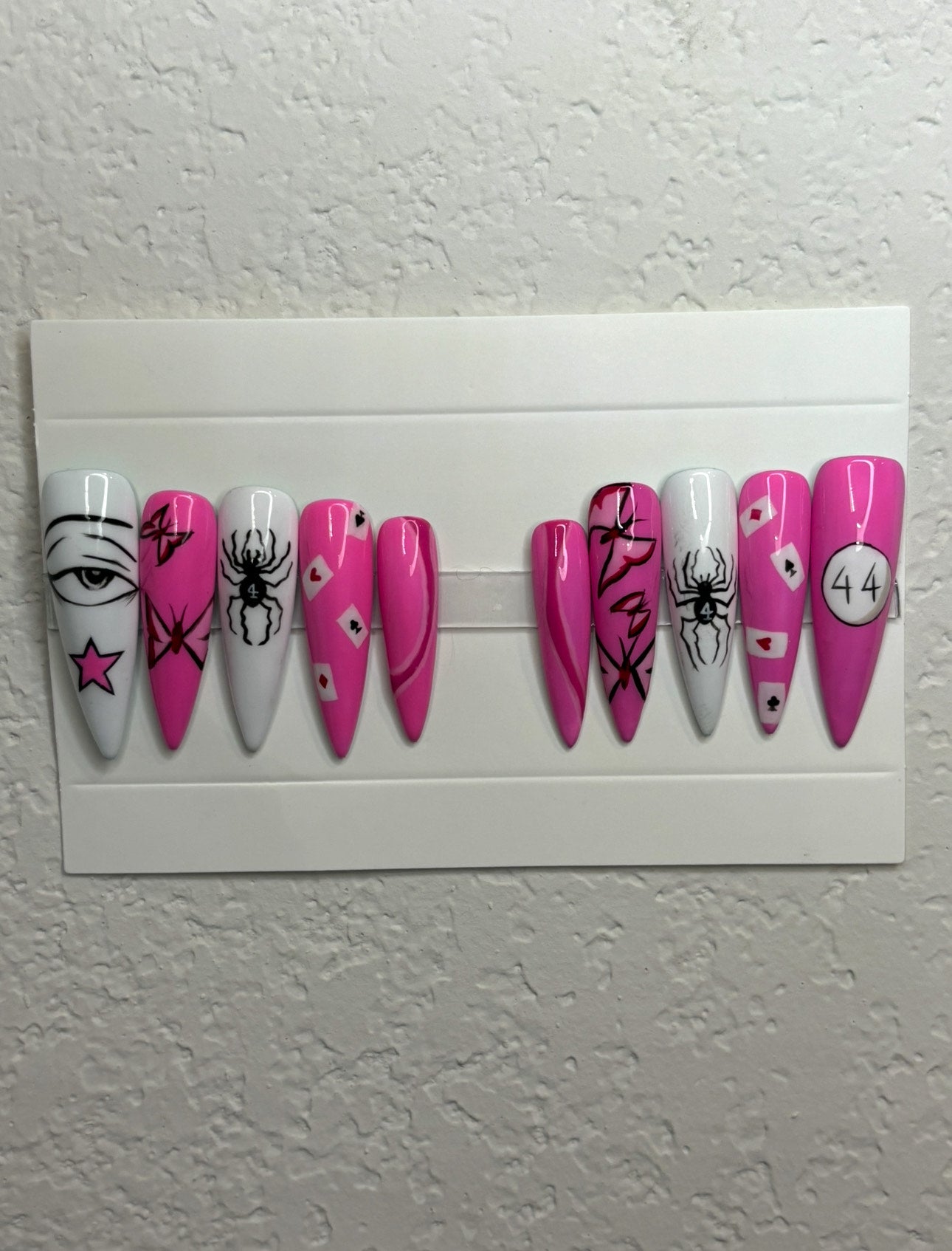 XXXL pink hisoka press on nails