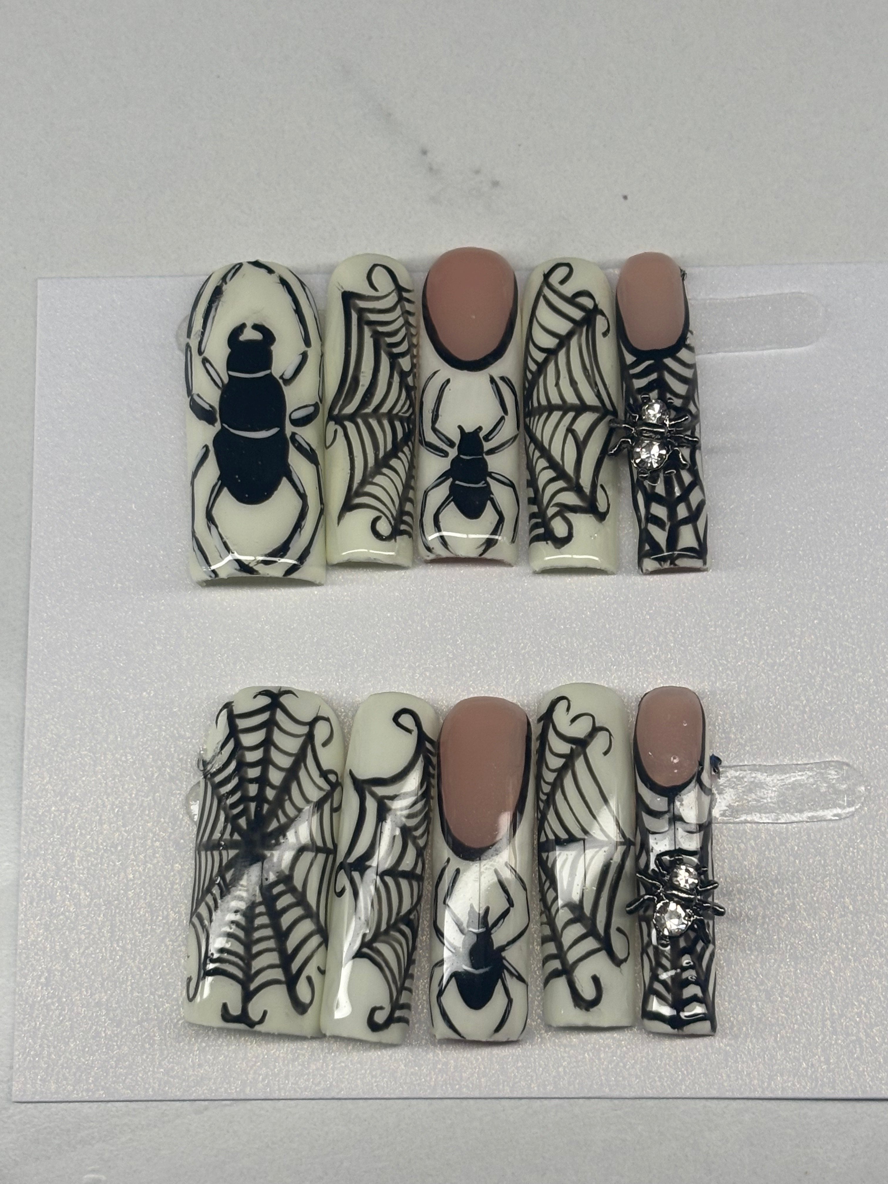XXL spider press on nails
